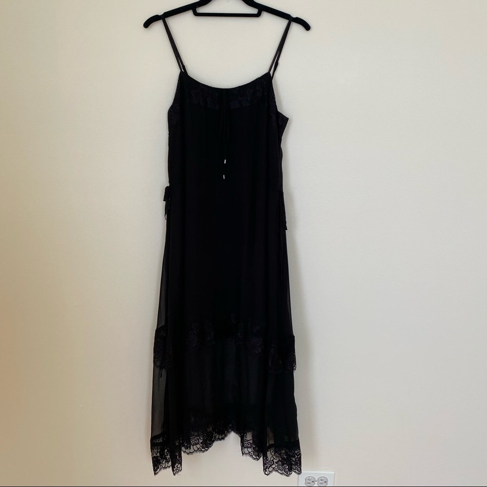 VINCE black silk lace dress Size 2